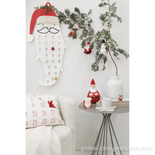 Traditional Christmas Decoration Holiday Time Wooden Santa Tabletop Décor Red Manufactory